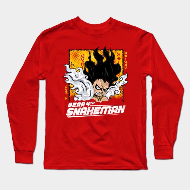 Luffy Gear fourth Snakeman One piece Long Sleeve T-Shirt by Tomgoland